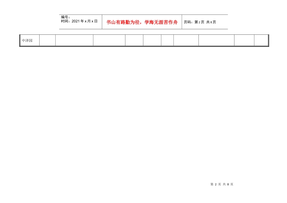 东逸佳苑周边项目一览表_第2页