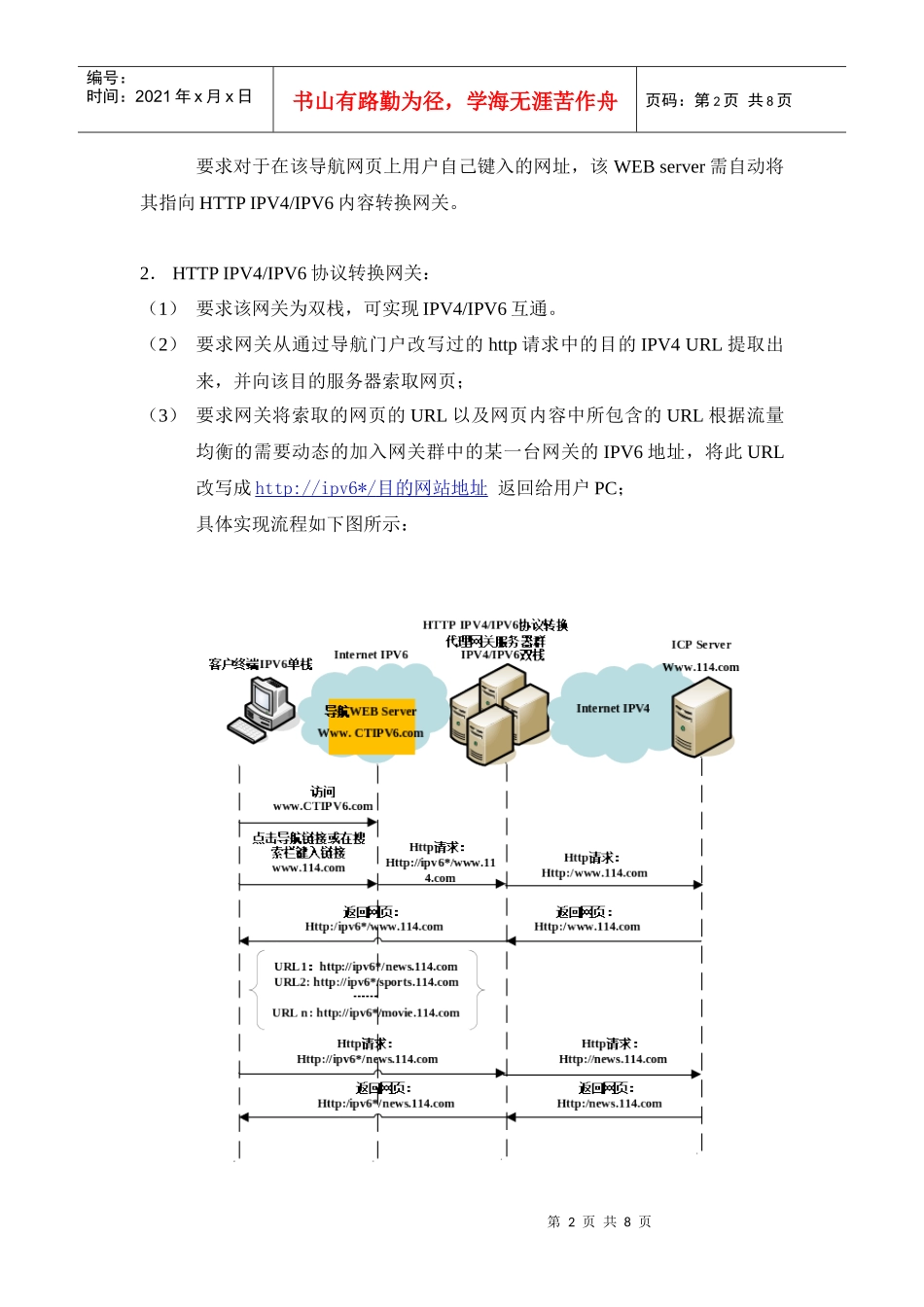 下一代移动互联网IPV6内容转换网关项目方案建议书_第2页
