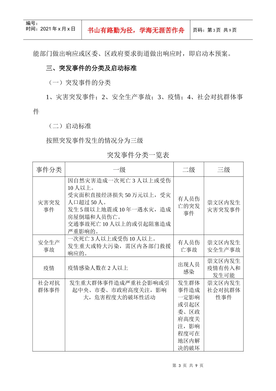 东花市街道突发事件应急预案doc-东花市街道突发事件应急_第3页