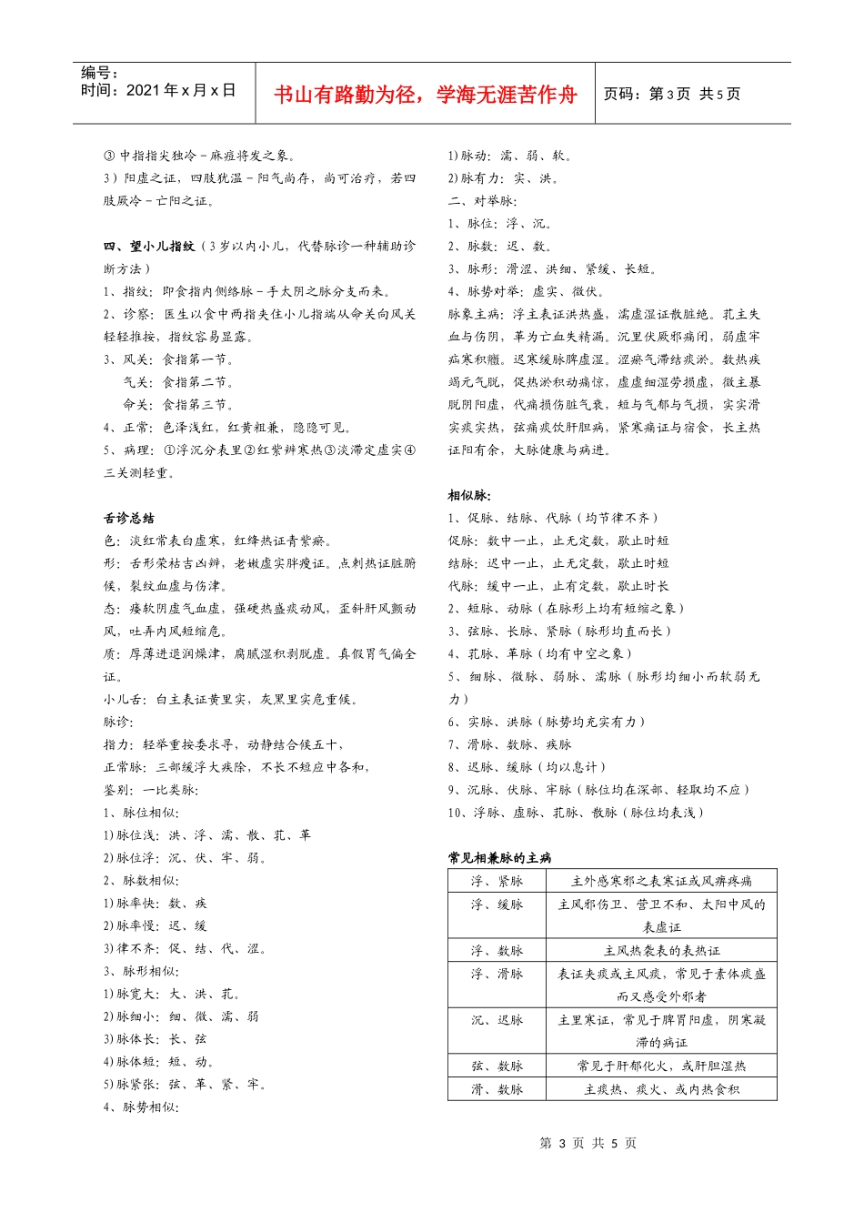 中医诊断学笔记_第3页