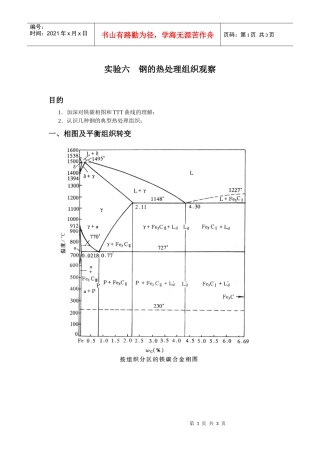 【材料课件】实验六钢的热处理组织观察