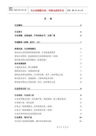 【营销狂】行业分析模板