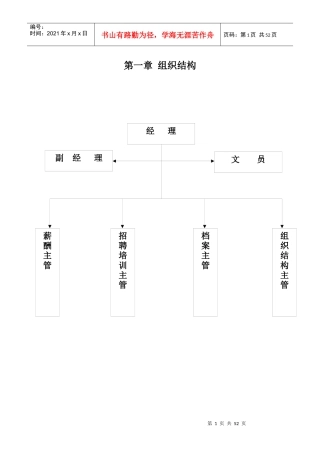 【企业管理】人力资源部管理手册021106