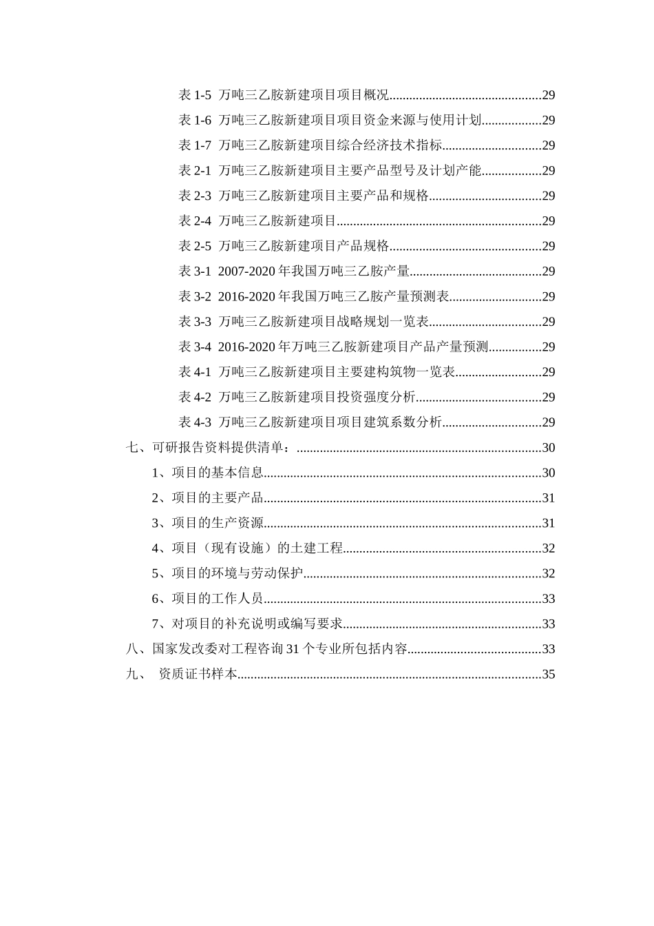 万吨三乙胺项目可行性研究报告_第3页