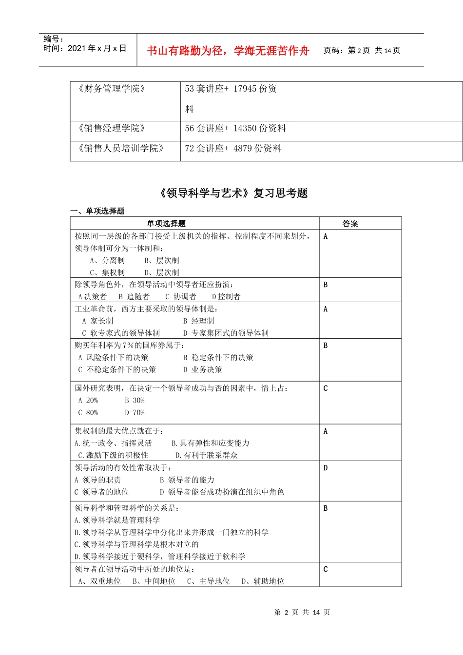 《领导科学与艺术》思考题_第2页