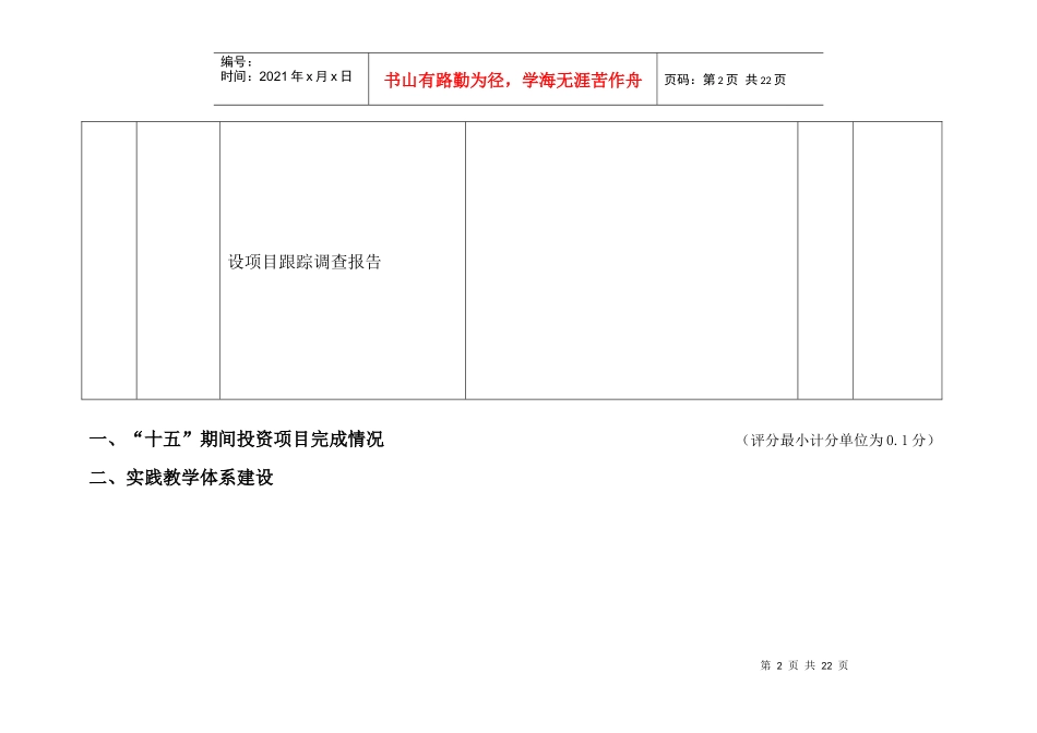 一、“十五”期间投资项目完成情况_第2页