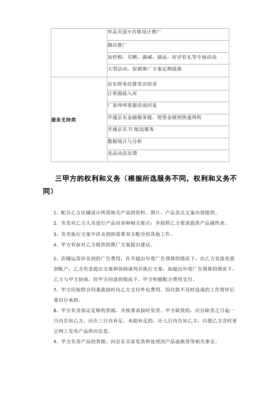 京东代运营服务协议合同合约协议文本_第3页