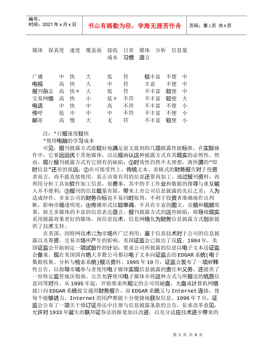 【精品文档-管理学】上市公司财务信息网上披露方式研究_财务管_第2页