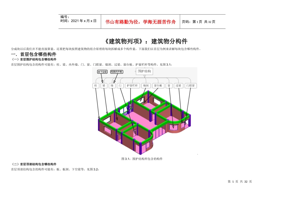一整栋建筑物分构件学习_第1页