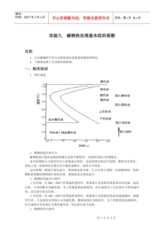 【材料课件】实验九碳钢热处理基本组织观察