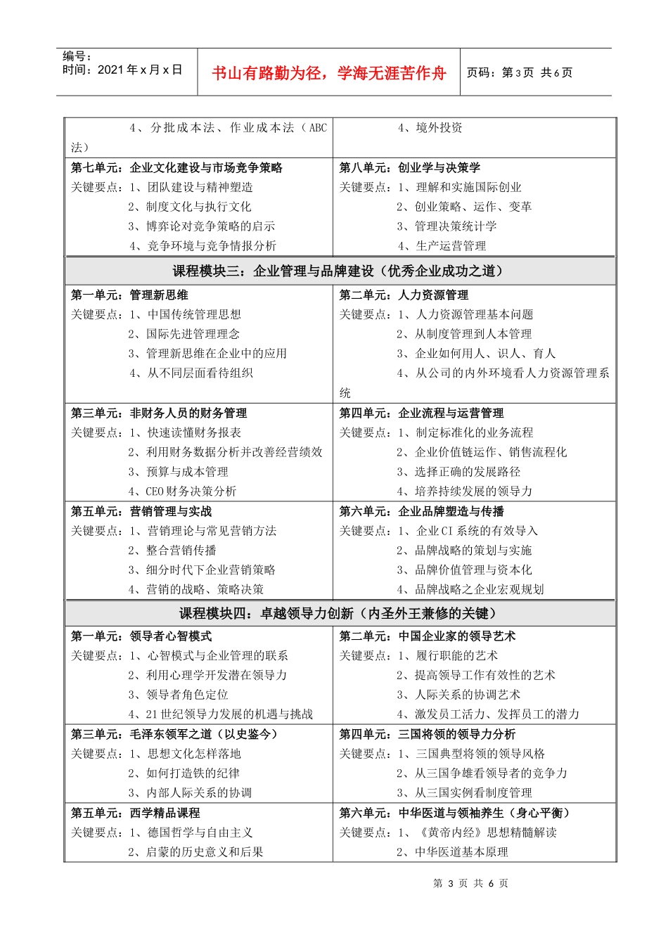 【XXXX】北京大学经营方略EMBA总裁高级研修班_第3页
