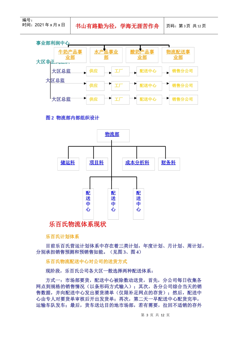 【精品文档】案例《分析乐百氏如何完善物流管理》_第3页