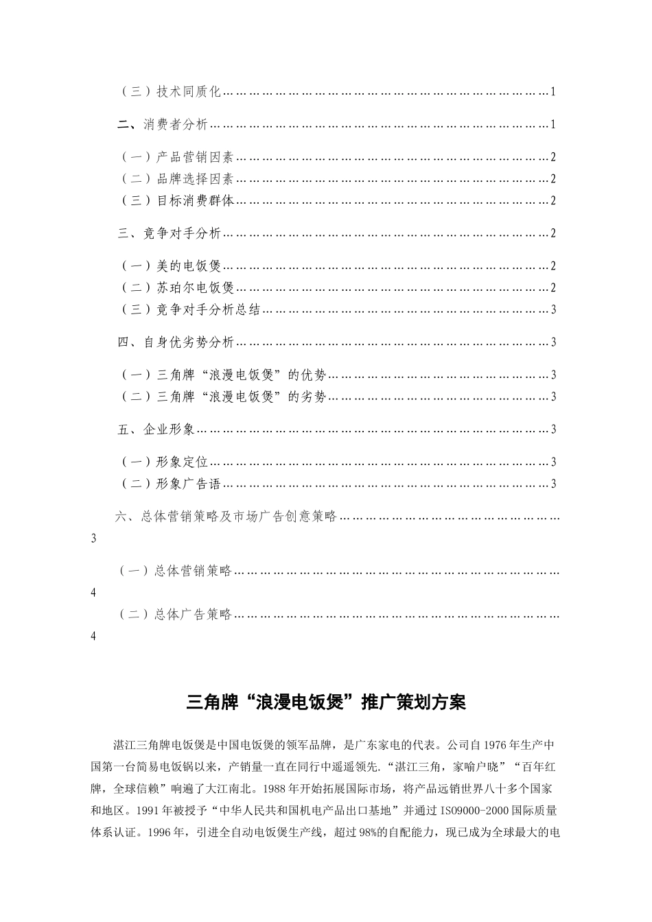三角“浪漫电饭煲”推广策划案_第2页