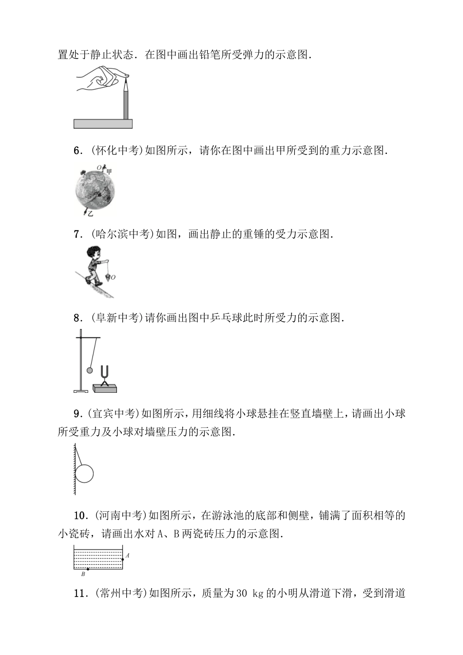 小专题(五)画力的示意图测试题_第2页