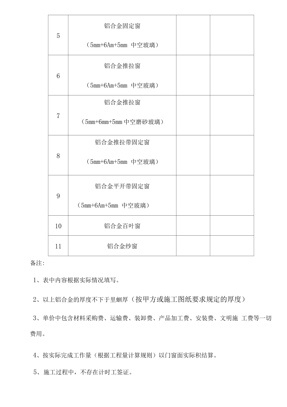 门窗工程专业分包合同模板_第3页
