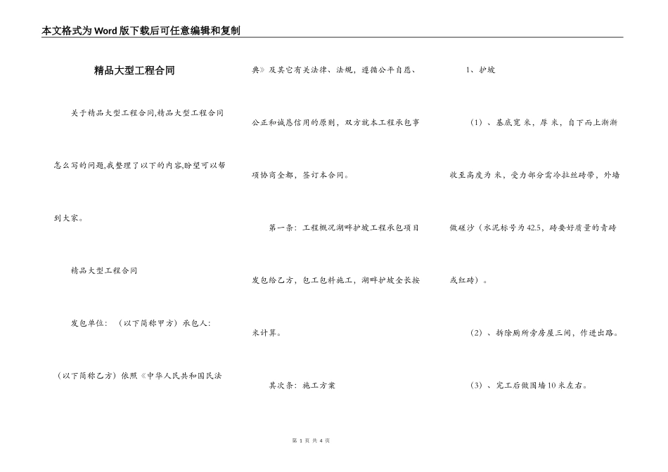 精品大型工程合同_第1页