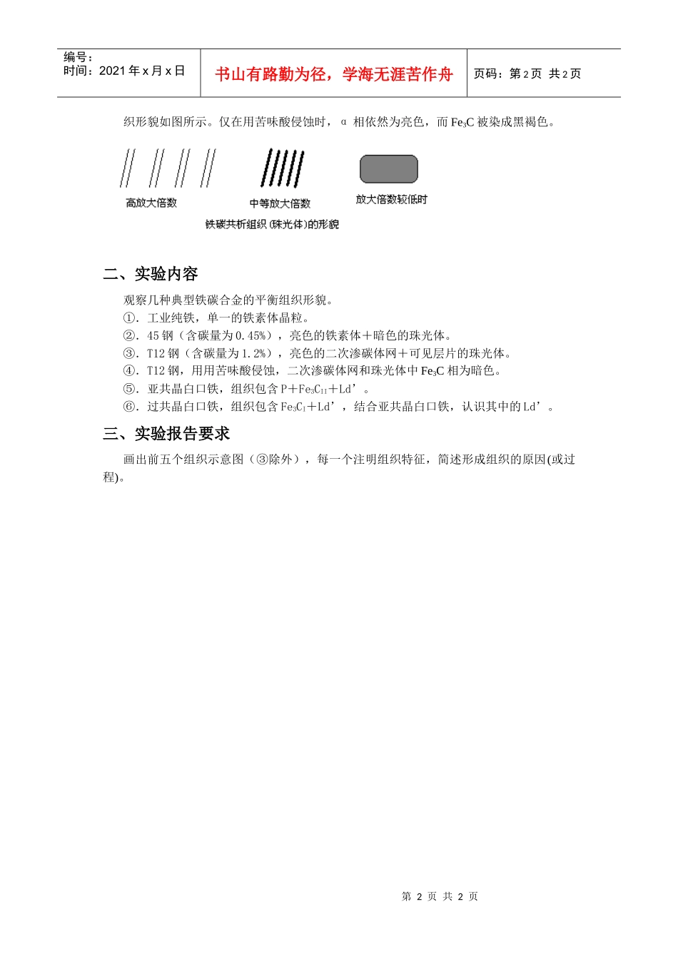【材料课件】实验五铁碳合金组织观察_第2页