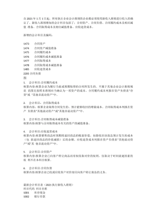 合同取得成本科目代码