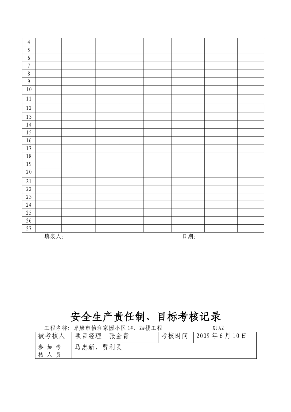 新小区安全技术资料梳理表格汇总_第2页