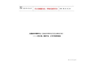 老年公寓策划报告政府用