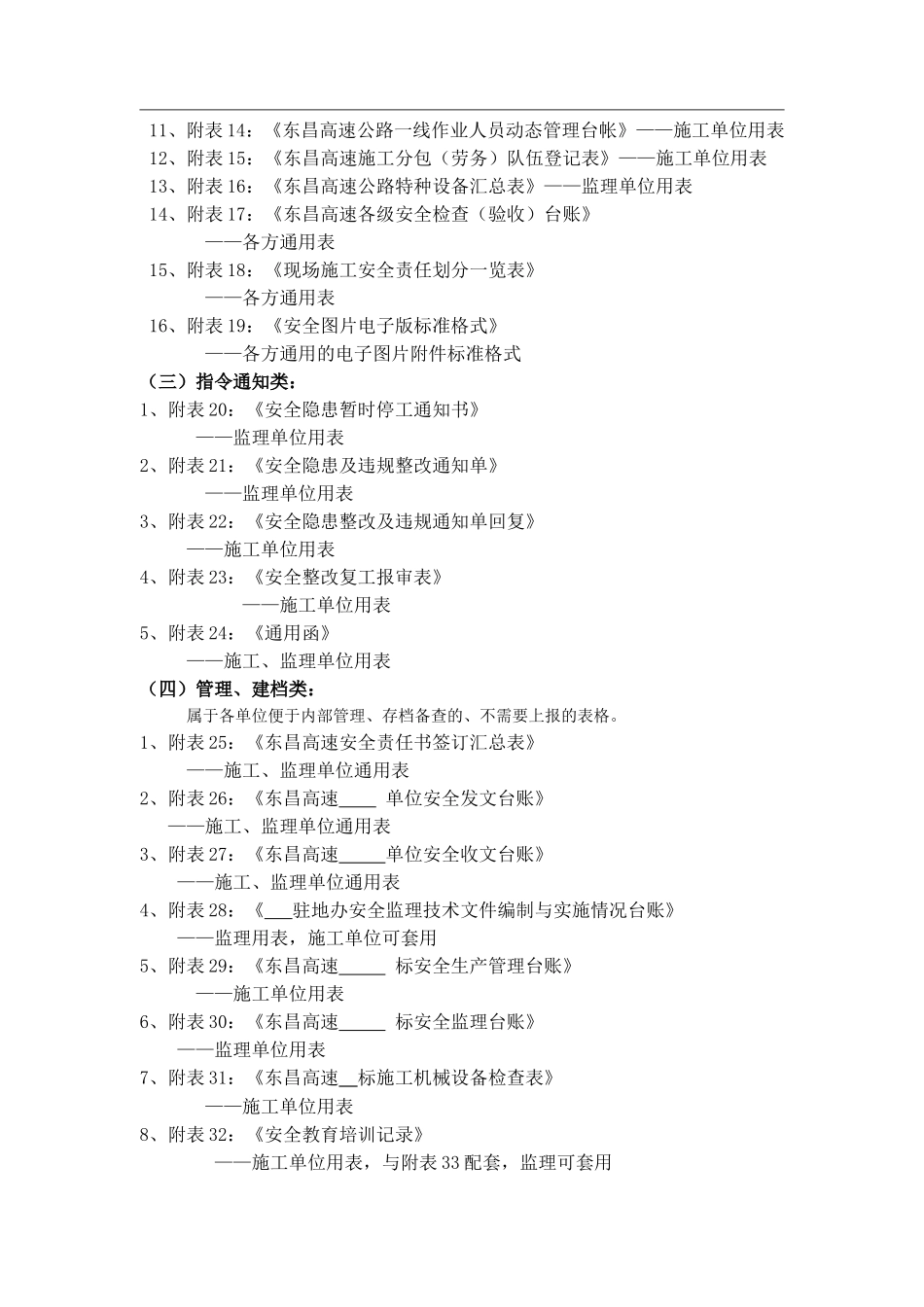 有关主要安全样表及填报说明_第2页