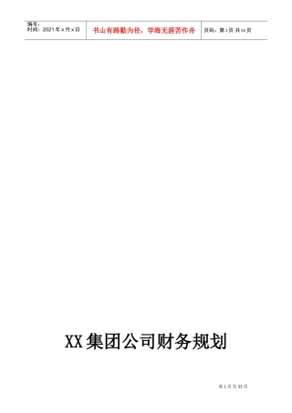 集团公司财务规划与资本运作方案DOC66页)