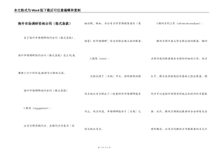 海外市场调研咨询合同（格式条款）