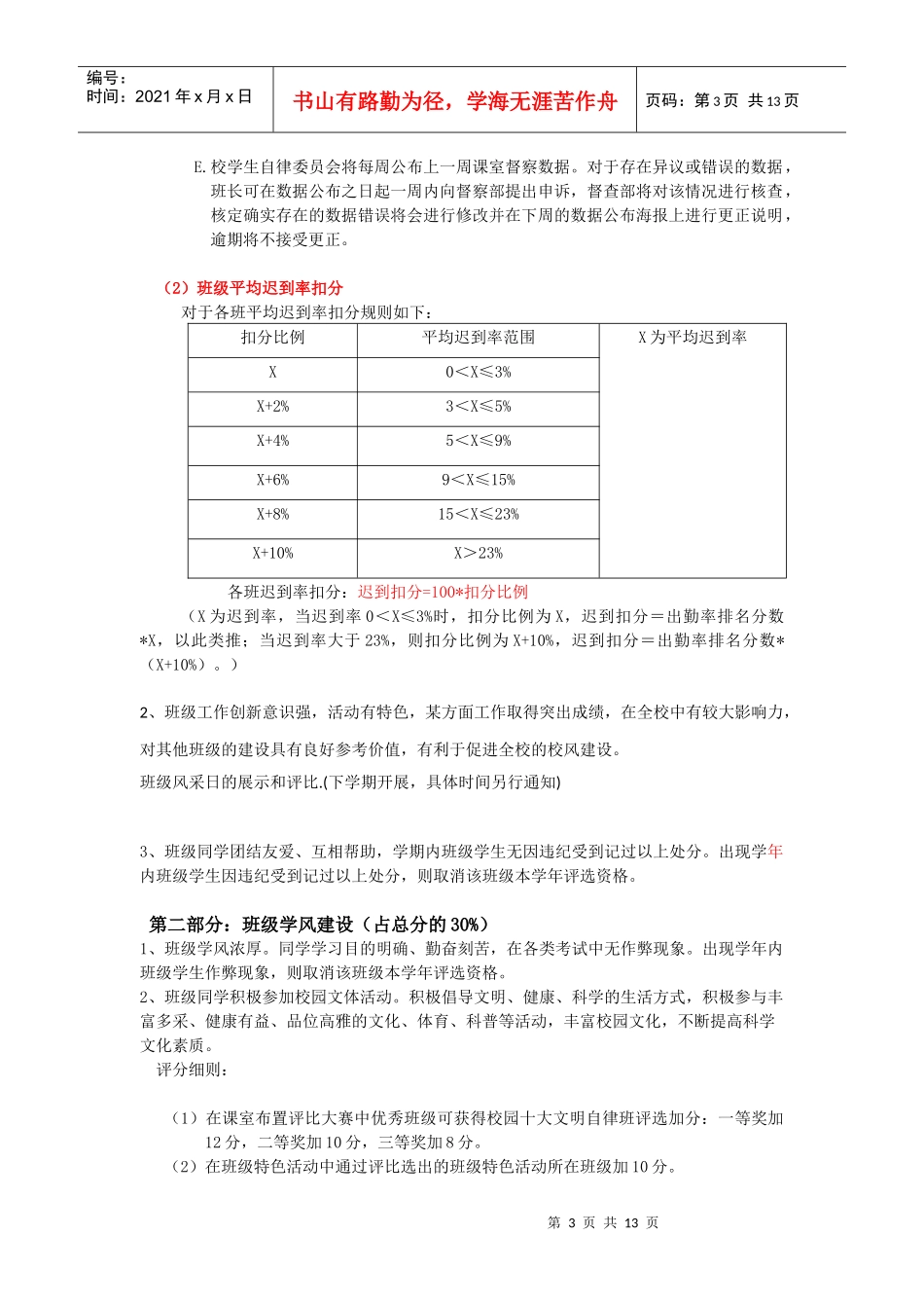 校园十大文明自律班评选活动策划书_第3页