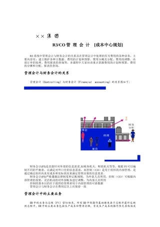成本中心规划方案