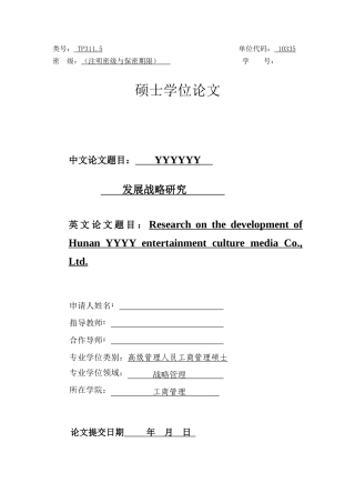 YYYYYYYYYY发展战略研究