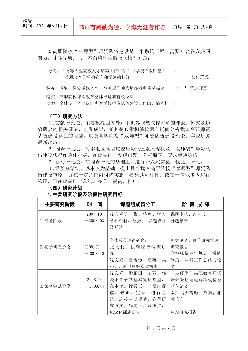 双师型师资队伍建设策略研究课题中期研究报告_第3页