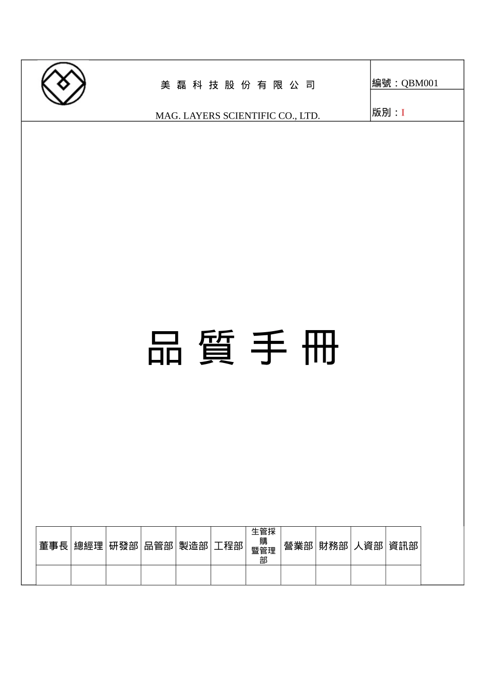 科技股份有限公司品质手册doc62)_第1页