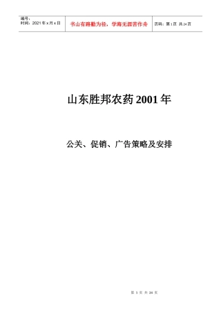 集团公关促销广告策略及安排