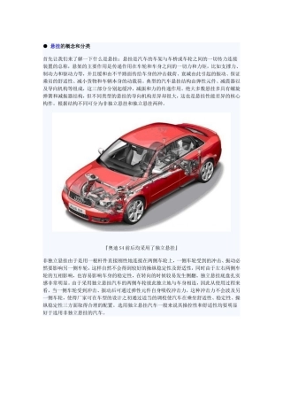 汽车悬挂的概念和分类