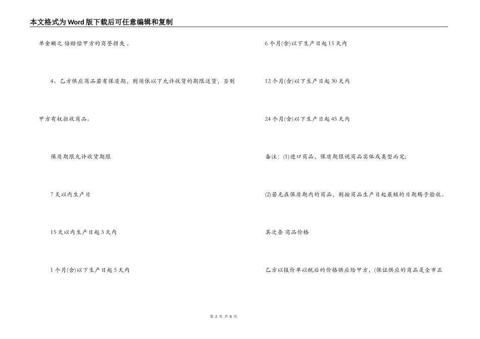 产品供货合同范本_第2页