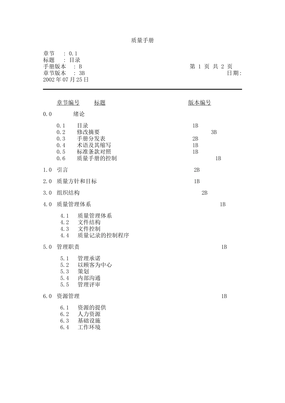 电梯公司的质量手册（DOC34页_第3页
