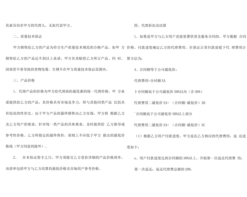 品牌代理合同模板_第2页