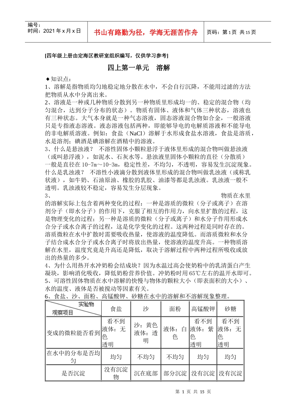 [四年级上册由定海区教研室组织编写_第1页