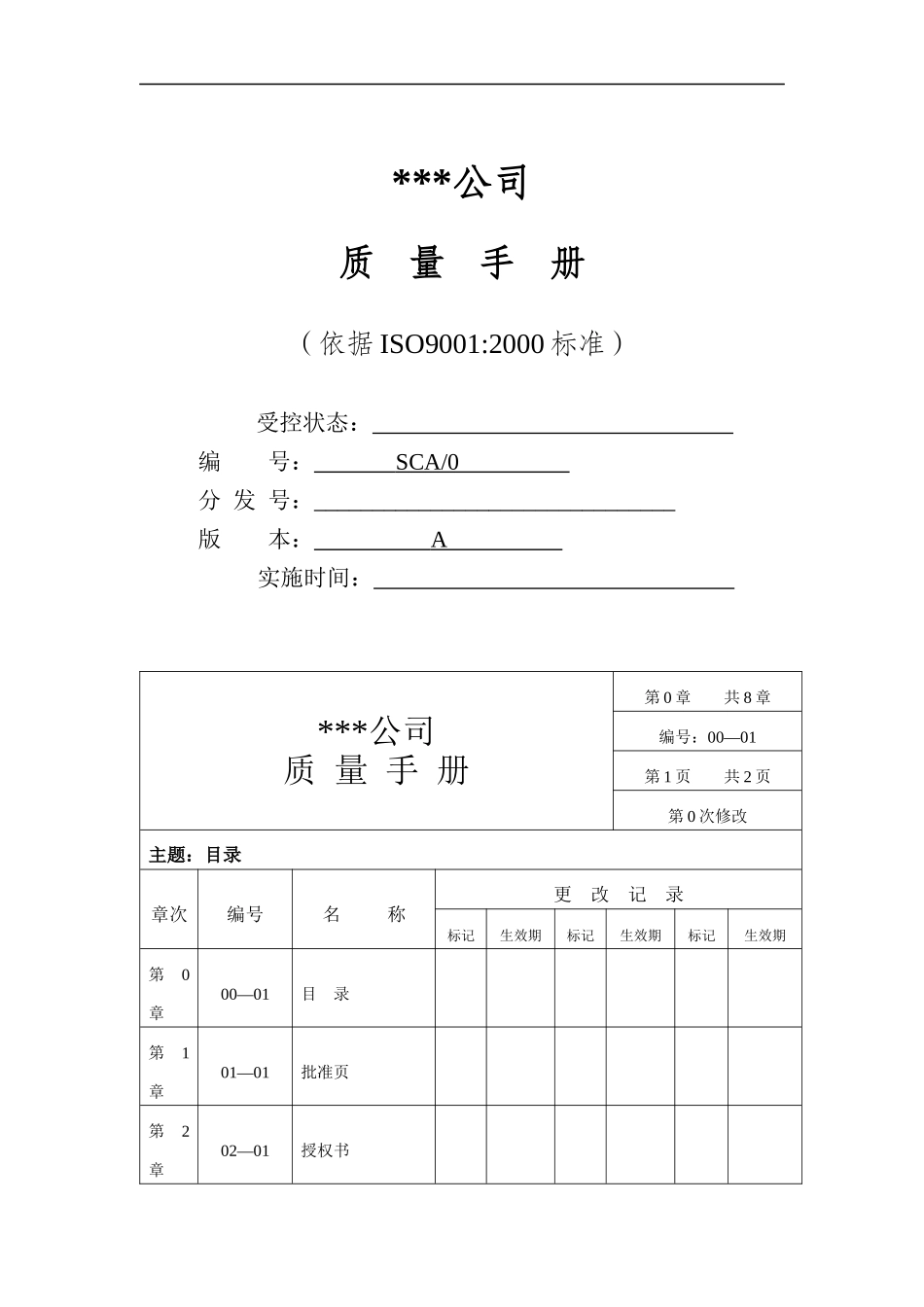 ×公司质量手册doc126)_第1页