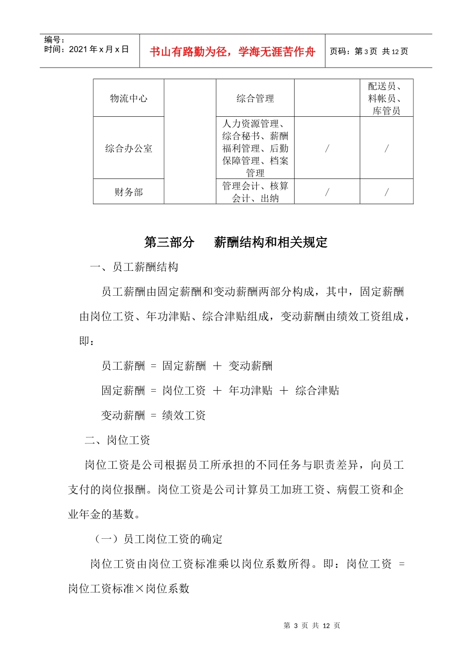 通信公司薪酬管理办法_第3页