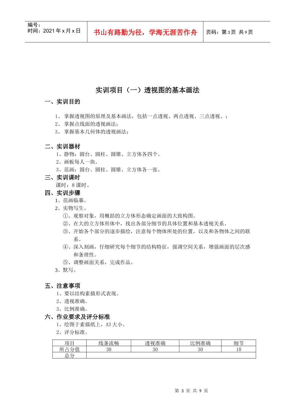 《产品速写》实训指导书_第3页