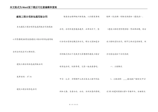 建筑工程分项承包通用版合同