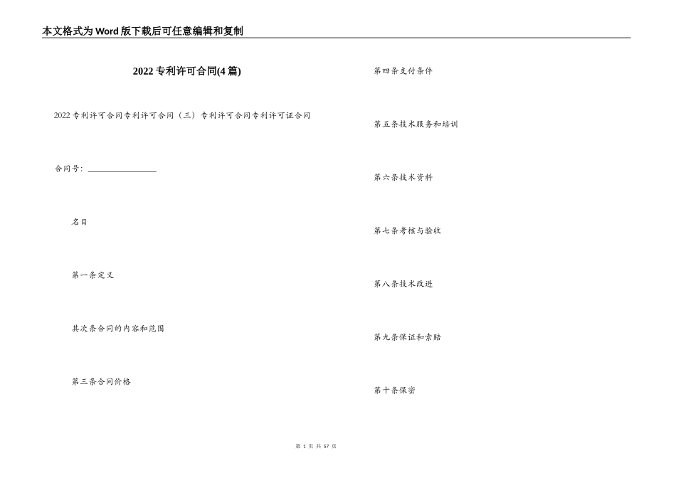 2022专利许可合同_第1页