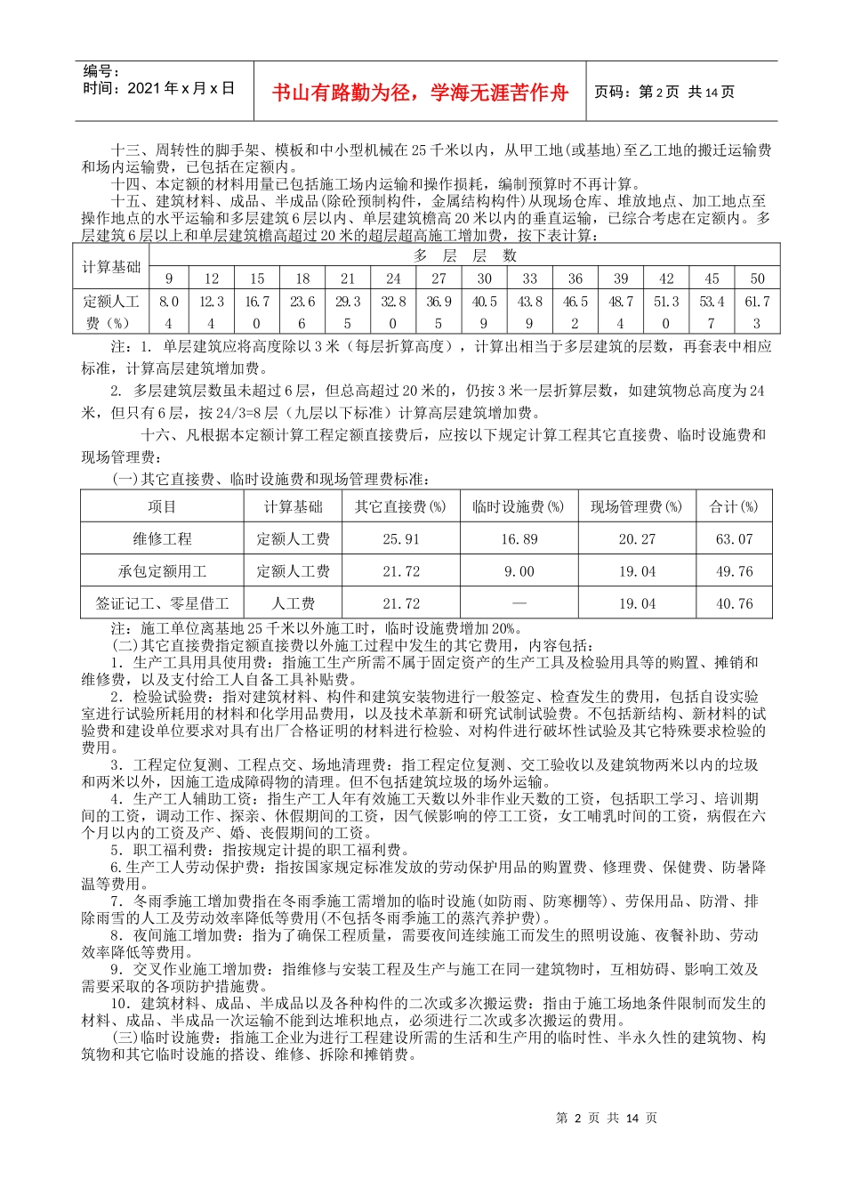 《四川省建筑工程计价定额》SGD195章节说明维修_第2页