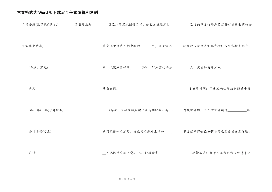 武汉市产品授权销售合同_第3页