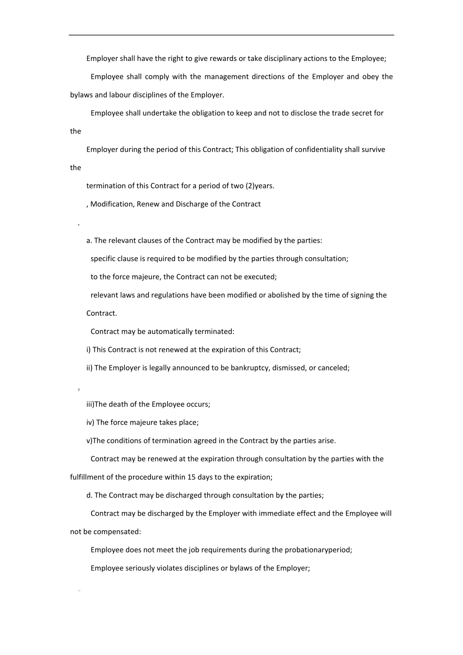 劳动合同英文版_第3页