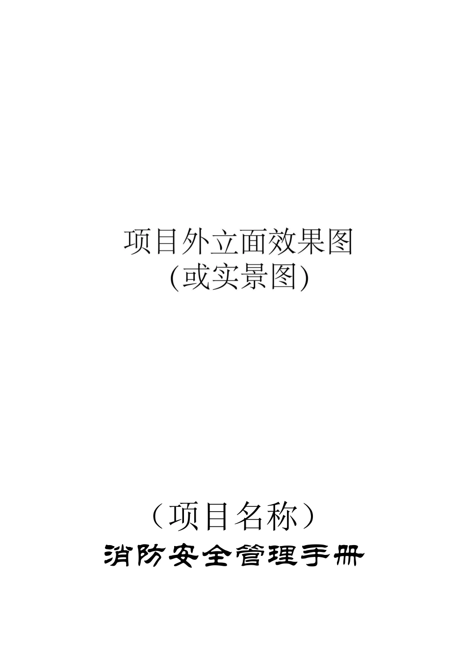 XXX消防管理手册(模版)_第1页