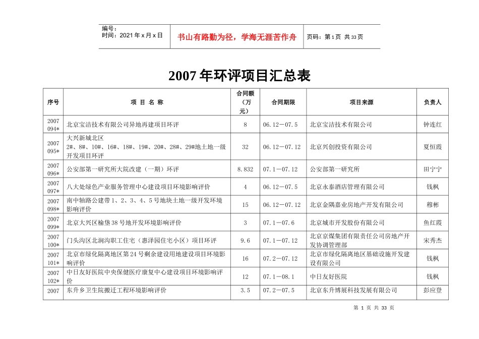 XXXX年项目大本_第1页