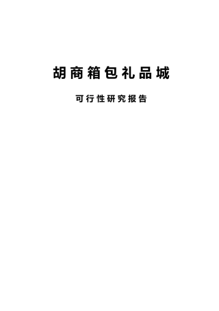 XX年10月银川市兴庆区胡商箱包礼品城可行性研究报告