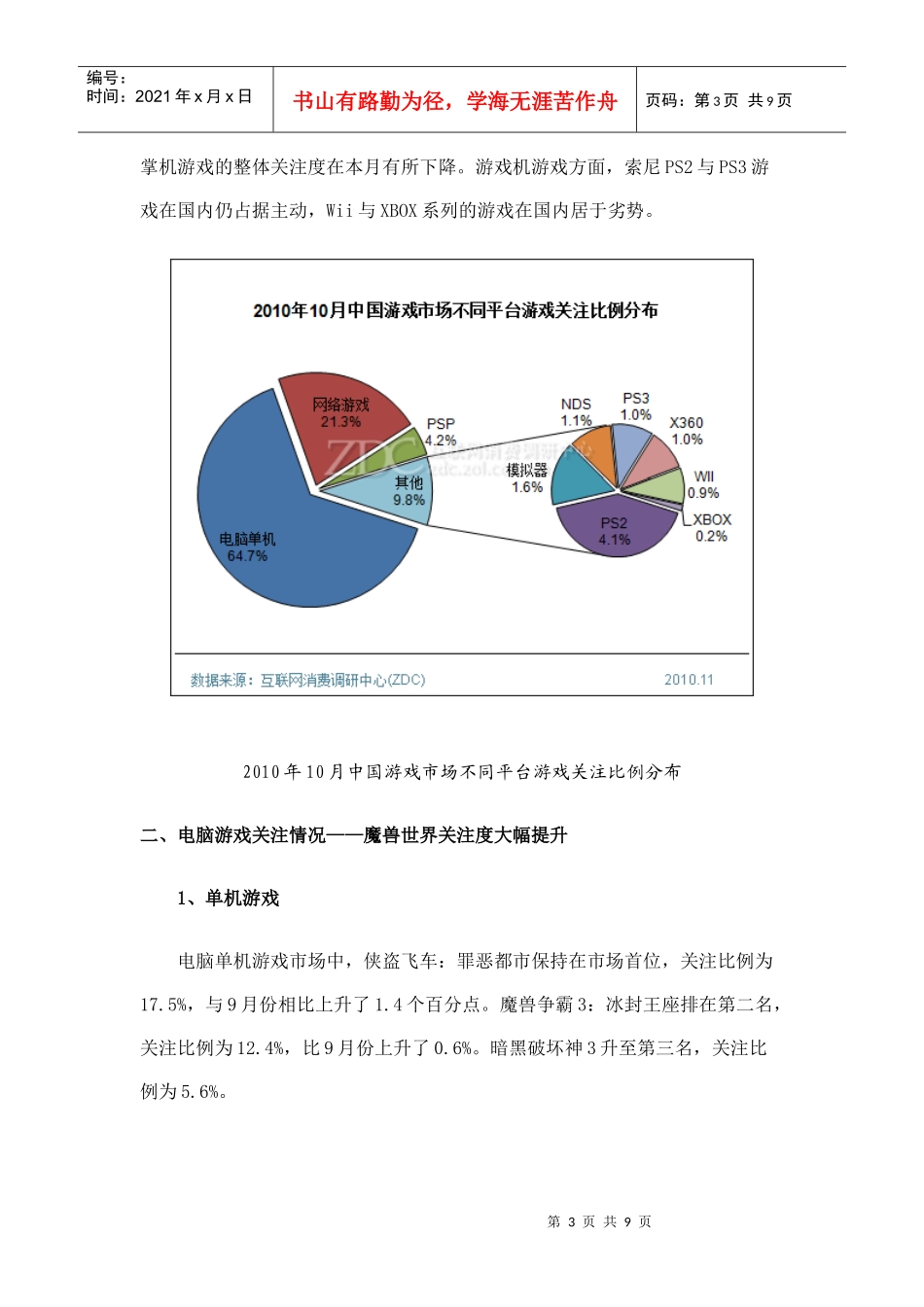 XXXX年10月中国游戏市场分析报告(简版)_第3页